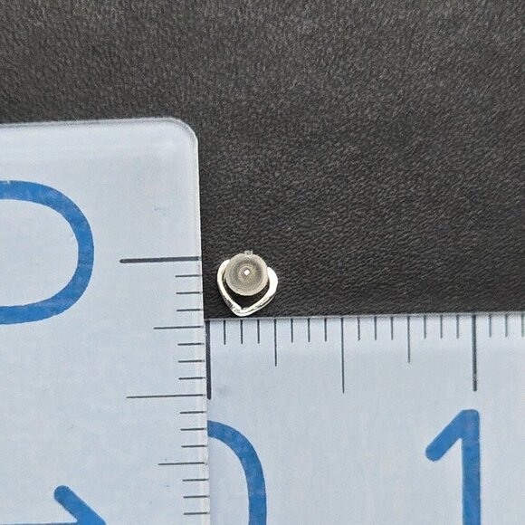 Sterling Silver Mismatched Heart Stud Earrings (NWOT) - Picture 5 of 5